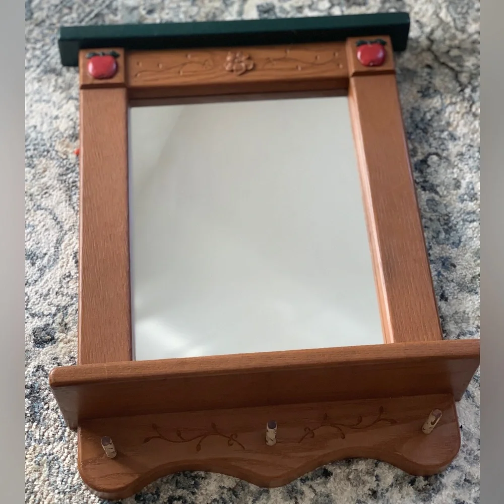 Vintage Mirror with Apple and Vine Accents